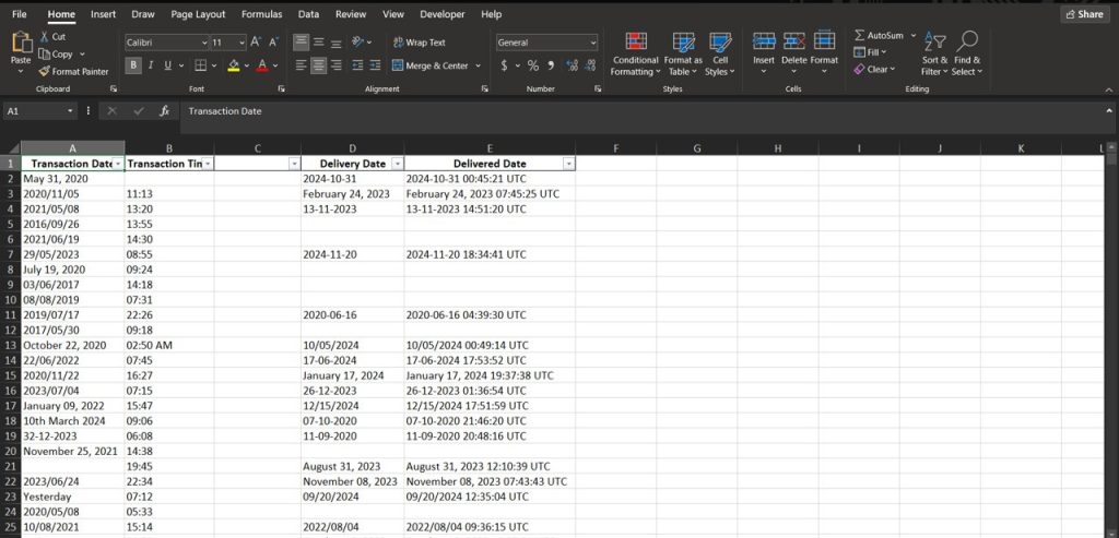 Dirty Date and Time Columns