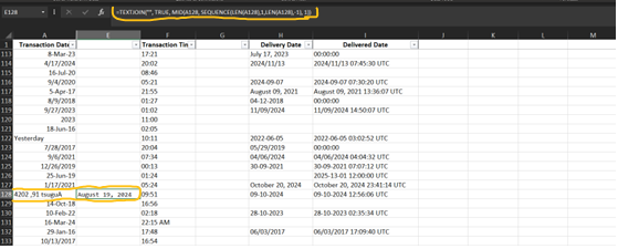 date functions in excel